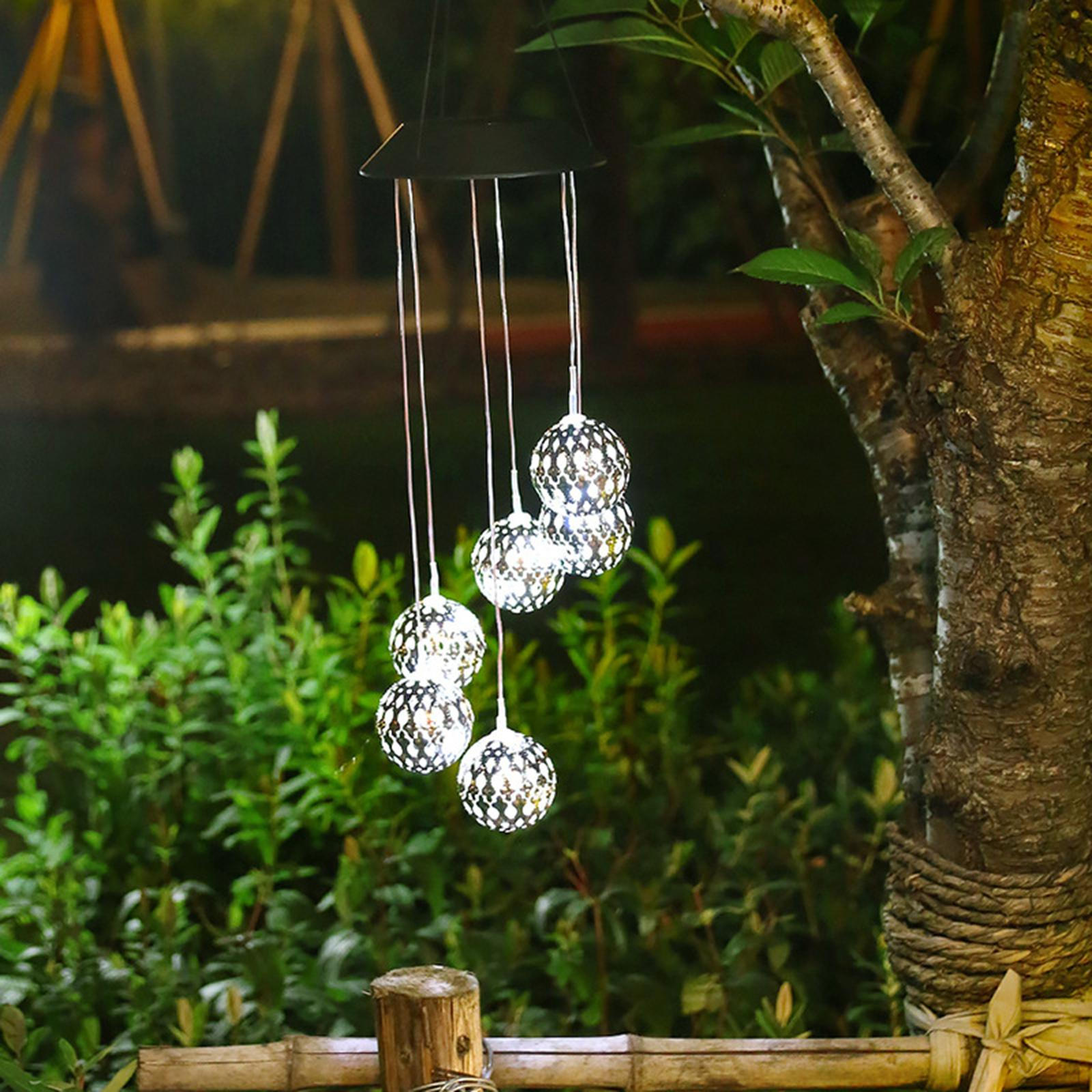 Chimes Changing Colors, Lights Christmas Wind Chimes, Decorative Hanging Chime for Patio White Light