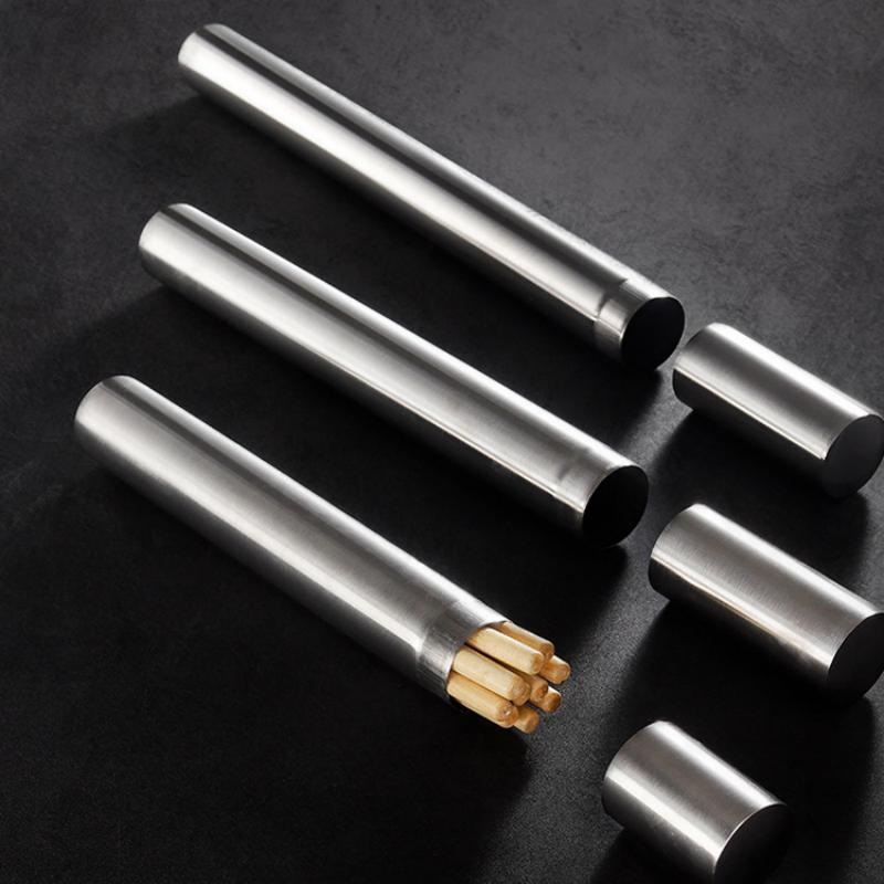 Barbecue Skewer Stick Stainless Steel Storage Tube Bbq Lamb Skewers Stick Grilled Meat Skewers Stick Storage Box Outdoors Travel