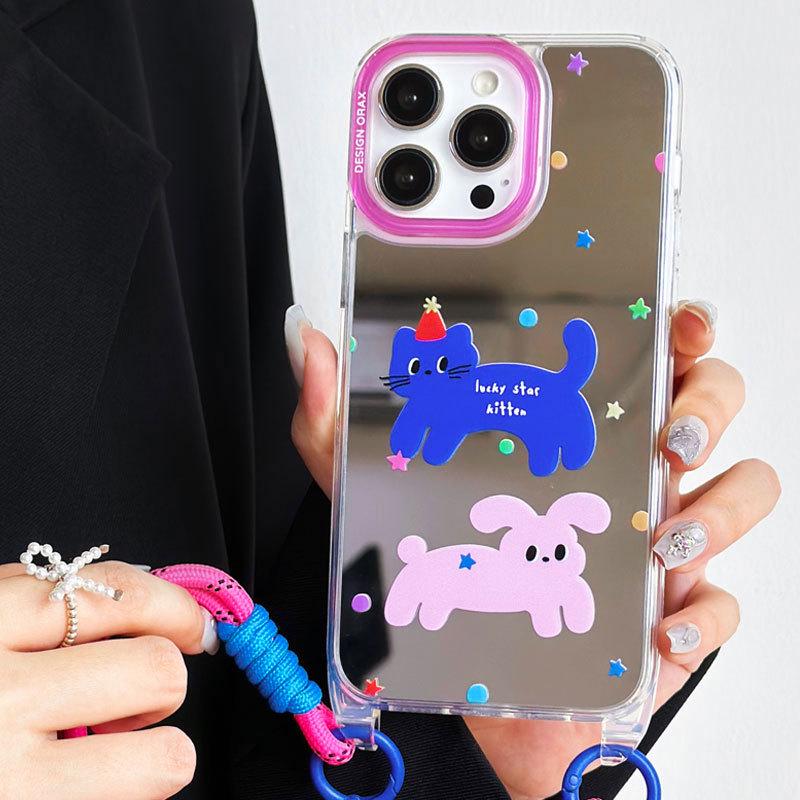 Zhitai iPhone Case: Fits 14 Pro Max, 16 Pro Max, 15, 13, and 12, with Mirror and Lanyard Features