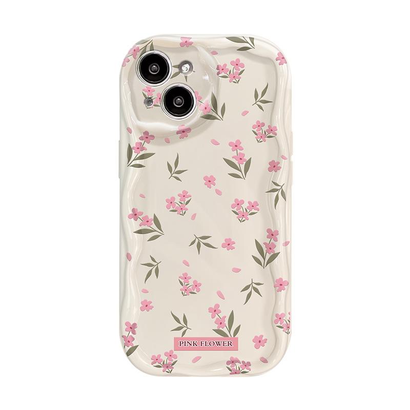 Applicable To Apple 15 Mobile Phone Case IPhone 14/13promax Floral Butterfly Chain 11/12 Silicone Anti-fall Xr