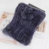 New lady real rex rabbit fur hat Natural warm rex rabbit fur hat scarf Women hand knitted soft real rabbit fur caps scarves