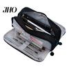 Astuccio per Matite in Tela Grande Custodia per Trucco con Tasche con Cerniera Pochette Scomparti Multipli Organizer Leggero Anelli Elastici Portapenne