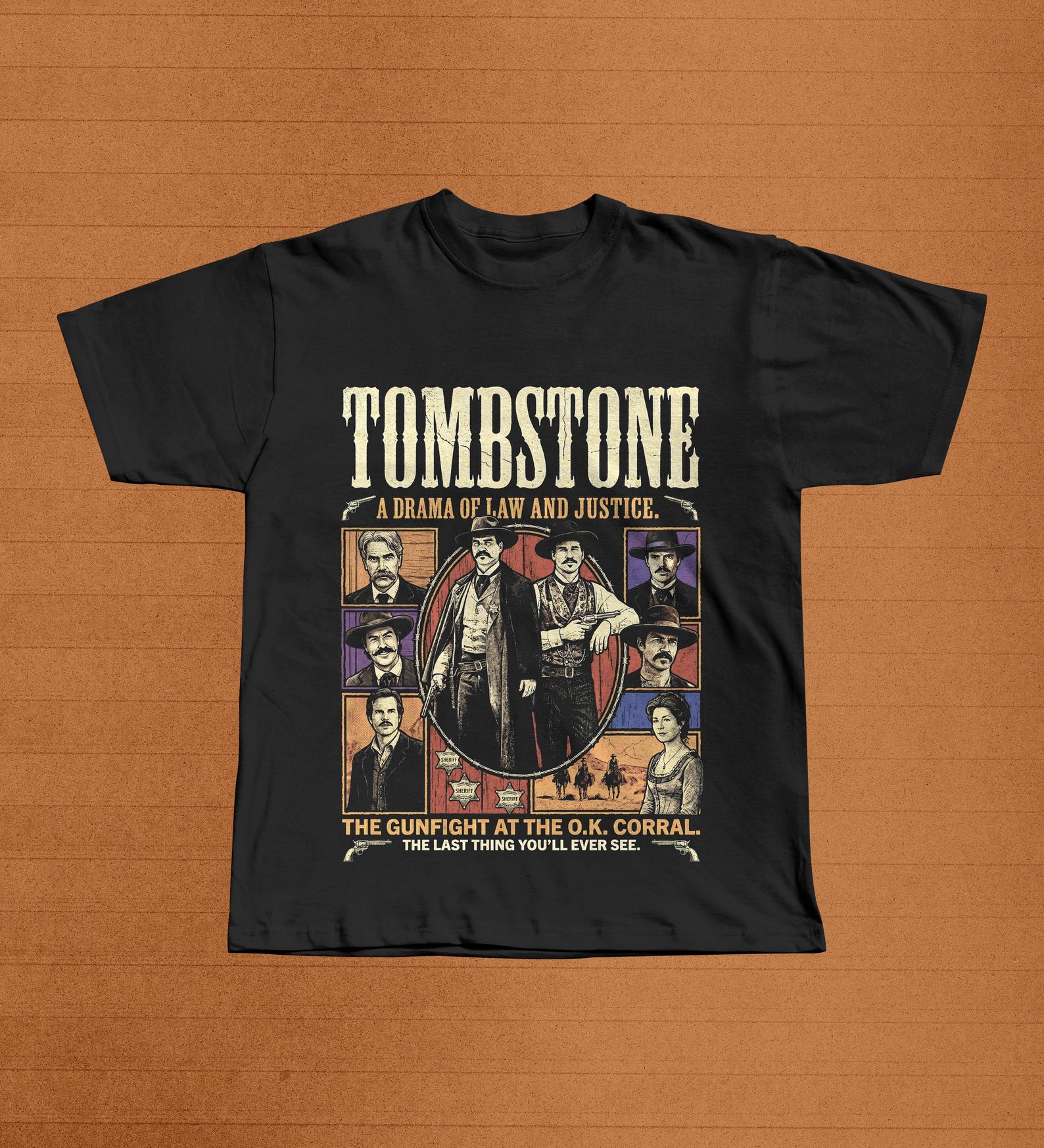 Tombstone 1993 Western Film Graphic Tee | Wyatt Earp Doc Holliday Movie T-Shirt XL