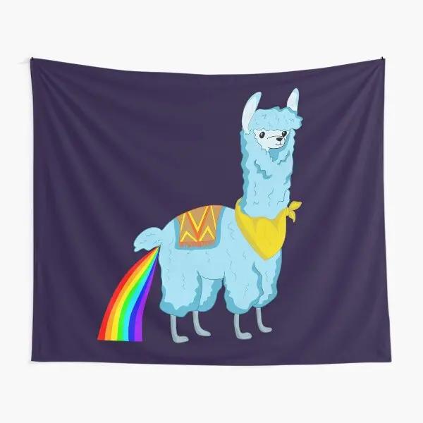 Cute Alpaca Tapestry Cartoon Alpaca Tapestry Wall Hanging for Living Room Bedroom Dorm Creative Animal Wall Blanket Tapestries