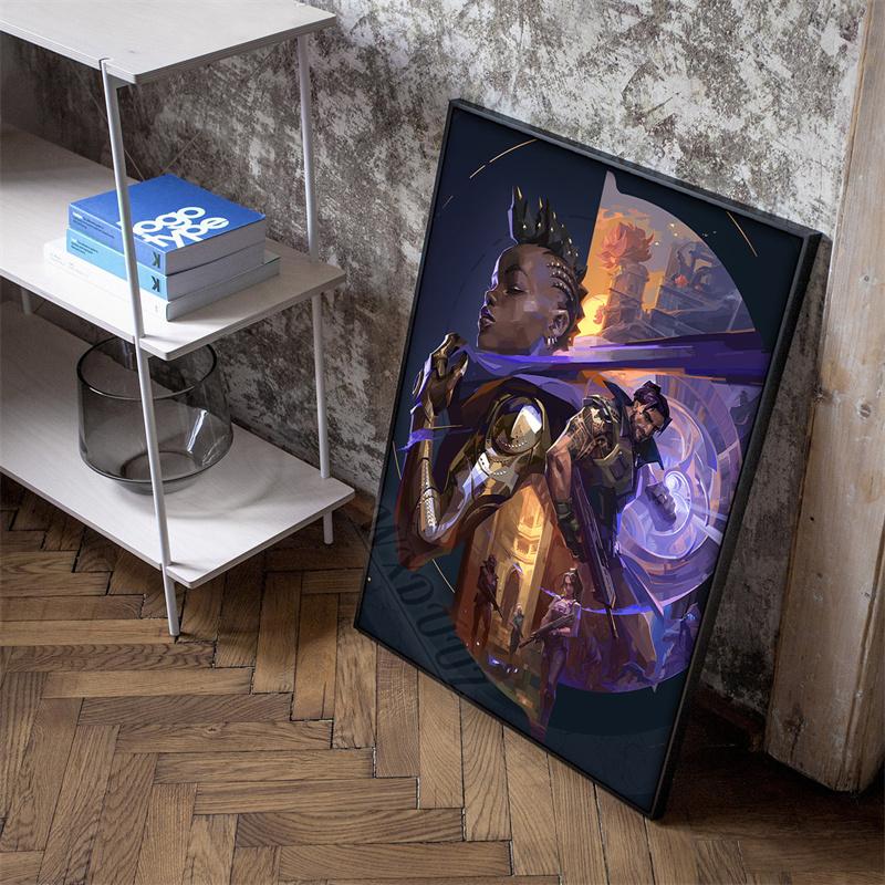 Valorant Klasická videohra Anime 80. léta Retro obraz do obývacího pokoje Herna Obraz na plátně Umělecká výzdoba domova Tisk plakátu Dárek