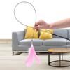 §Spring Teasing Cat Stick Long Pole Cat Teaser Stick Toy Feather Funny Simulation Fishing Rod Bell Squeaky Cat Toy