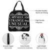 I, Myself, Am Strange And Unusual. Insulated Lunch Bag for Women Kids Portable Food Boxes Thermal Lunch Box Tote