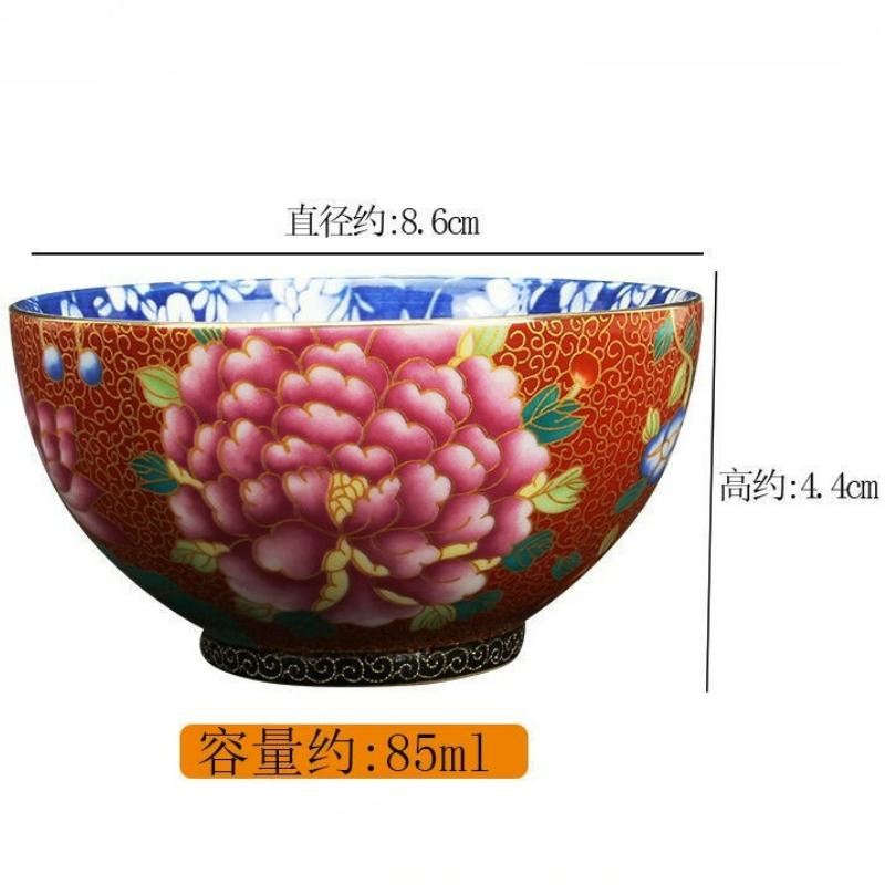 Chinese Style Ceramic Ceramic Tea Set Teacup Creative Master Cup High-grade Household Portable Small Tea Bowl Drinkware Supplies
