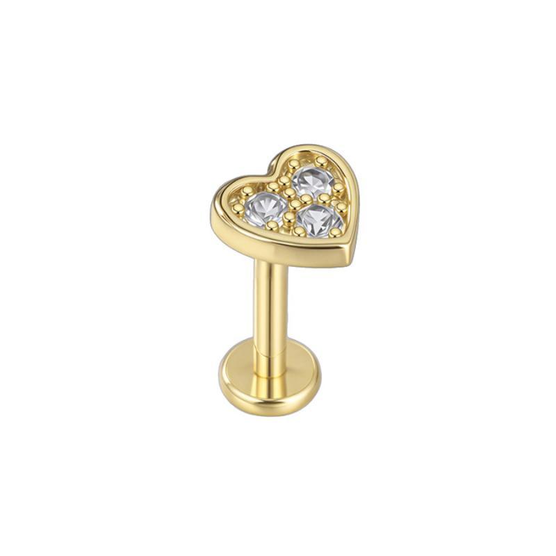 1 Adet Çiçek Tragus Piercing Küpe Ucu İçten Dişli 316L Cerrahi Çelik Takı