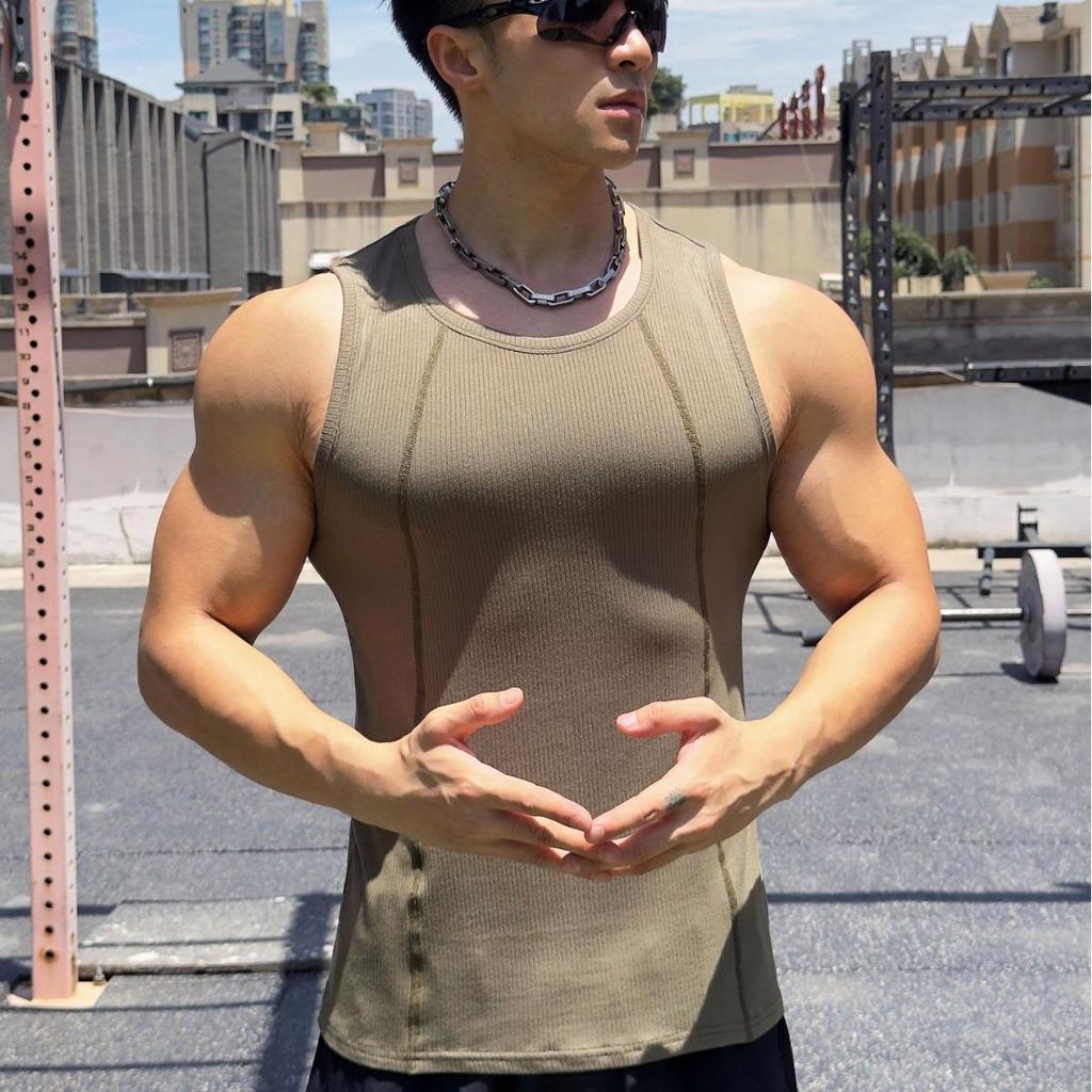 Herren Slim Fit Schnelltrocknendes Tanktop für Radfahren & Laufen