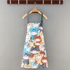 Cute Flower Kitchen Household Oil-Proof Cooking Apron For Women Children Kitchen Men Waterproof Adult Coffee Baking Accessories