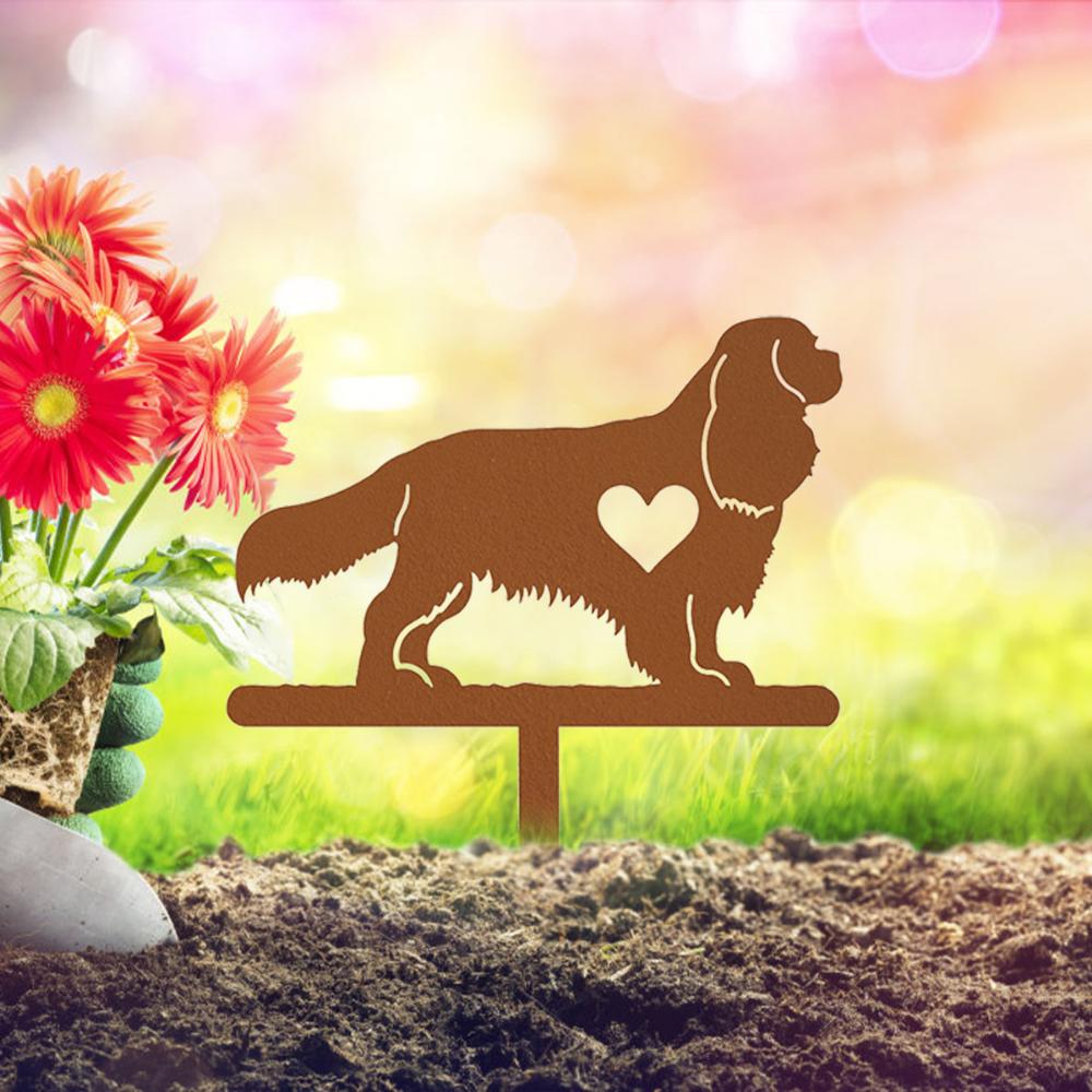 Dog Garden Stake - Bring Beauty To Your Outdoor Areas with This Iron Art. Perfect for Pet Commemoration and Garden Enhancement