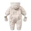 Winter Childrens Thickened Bodysuit Baby Clothes Warm Hooded Fleece Jumpsuit