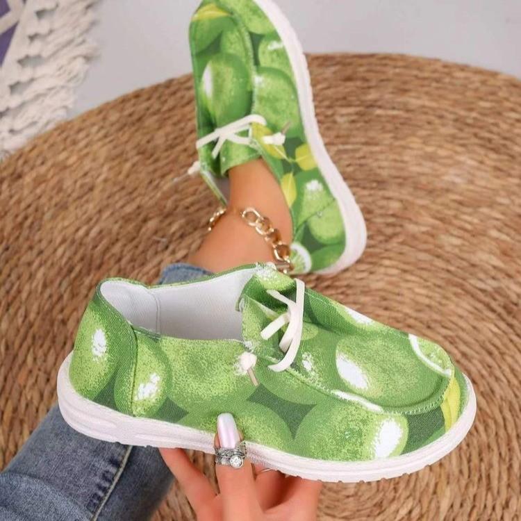 Plus Size Casual Shoes Women's New Canvas Flat Lace-up Low-top Loafers Women's Singles Shoes for Fall 2025