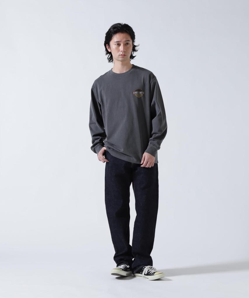 AVIREX EAGLE L/S T-SHIRT Men's L Size 410 Charcoal 783-6130003