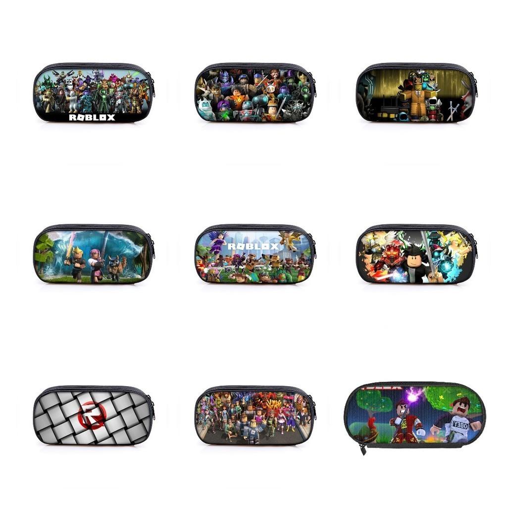 Vibrant Roblox Single Layer Pencil Case Durable Polyester Rectangular Kids Stationery Bag