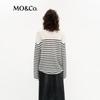 MO&Co. Damen gestreifter Strickpullover aus Lammwollmischung