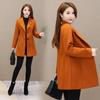 Women's Medium-length Fall and Winter Casual Warm Coat Business Office Warm Tweed Jacket