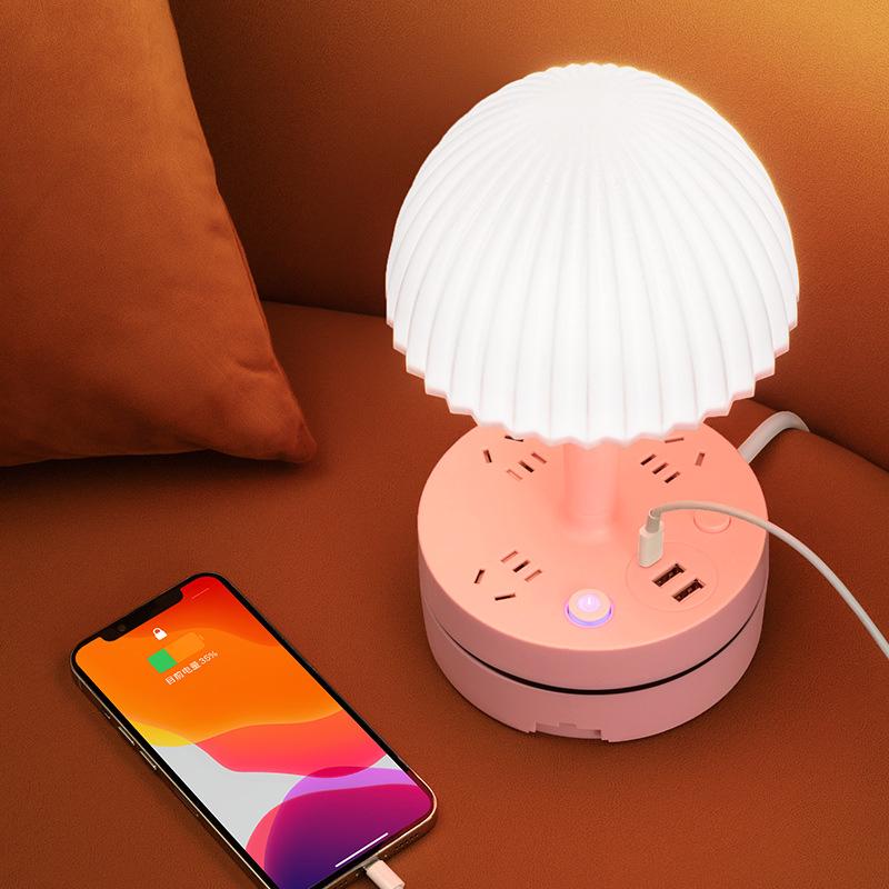 Luxury Glass LED Table Lamp - Eye Protection Night Light for Master Bedroom and Nursery.