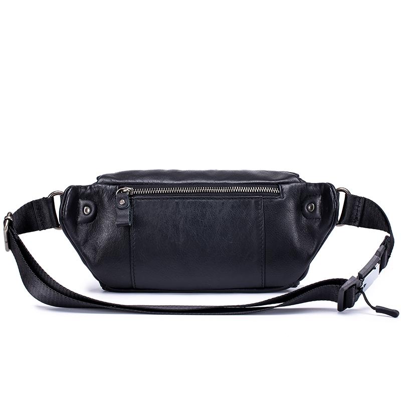 Genuineleather Fanny Packs For Men Belt Bag Fashionable Waist Pack Sling Crossbody Bag For Workout Travel Camping Hiking Walking