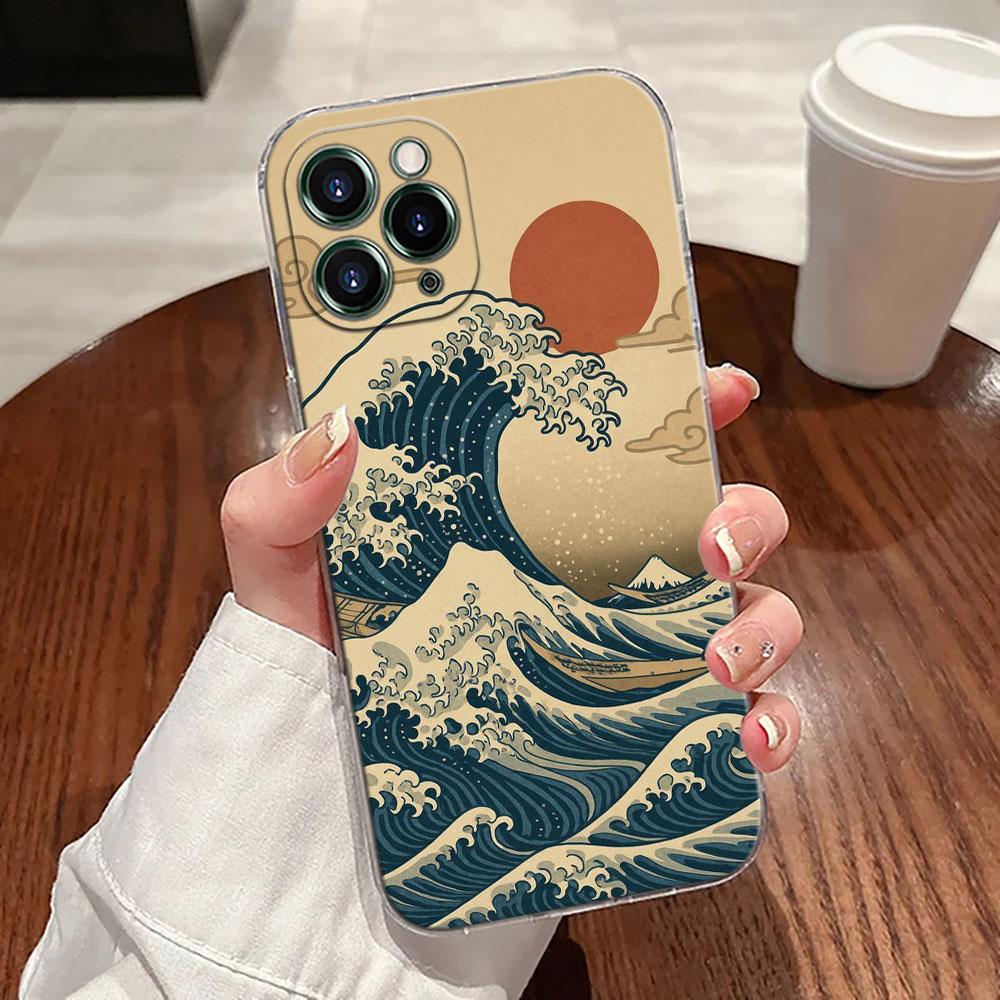 The Great Wave Katsushika Hokusai Case For Apple iPhone 17 16 15 14 13 12 11 Pro Max 16 Plus 16E 17Air 17Pro Phone Cover Funda