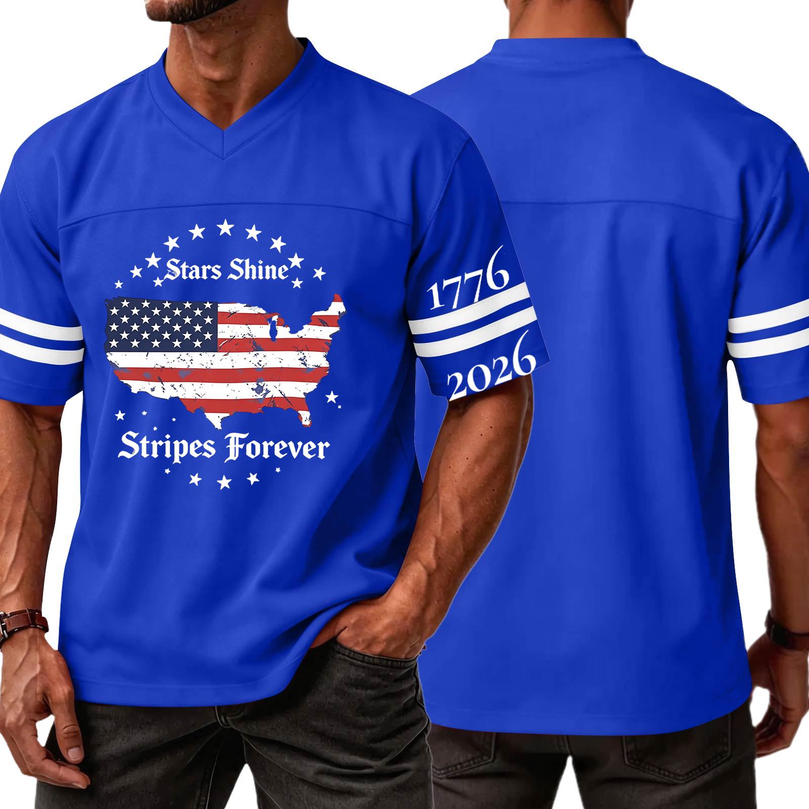 

Men s Casual V Neck Short Sleeve Sports T Shirt Independence Day Print Lightweight Breathable Athletic Tee for Outdoor Activities S синий