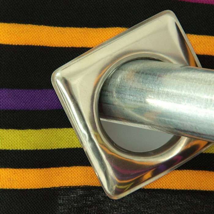 Black Multicoloured Striped Curtain 150x250