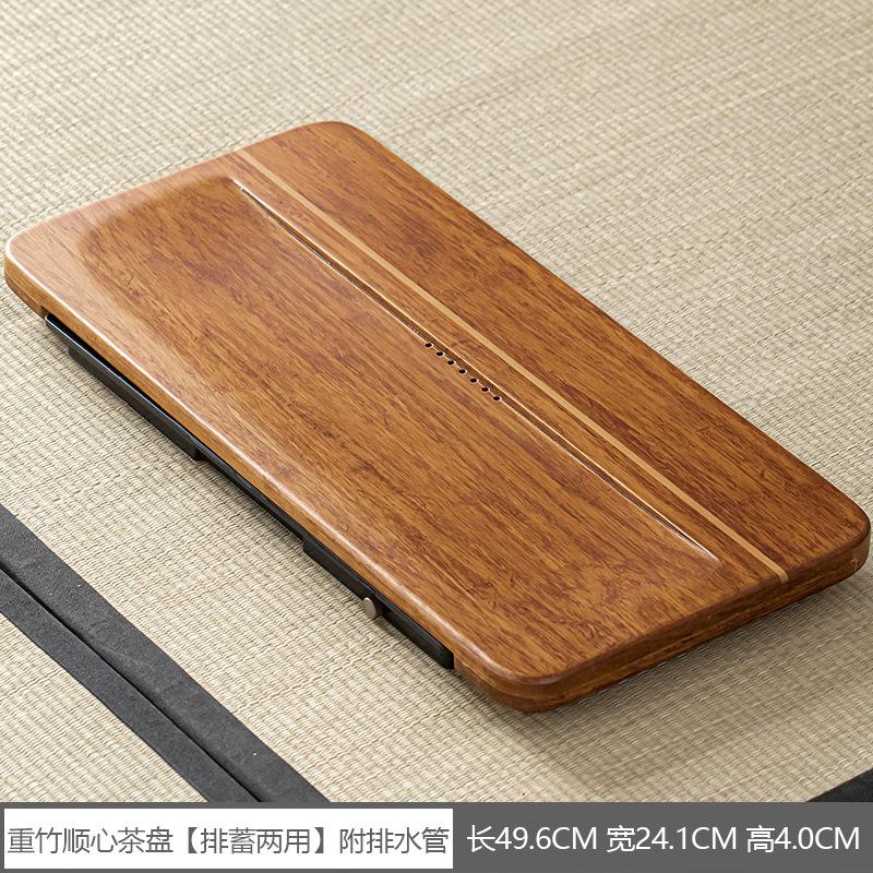 Bamboo Tea Tray for Home Use, Creative Tea Cup Tray, Water Storage Tray, Drawer-style Draining Kung Fu Tea Set