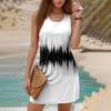 Women's Fashion Casual Print Round Neck Sleeveless Dress