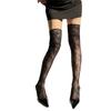Stylish Long Boot Socks with Full Flower Lace Design for Women Sheer Colorful Fishnet Thigh High Over the Knee Stockings