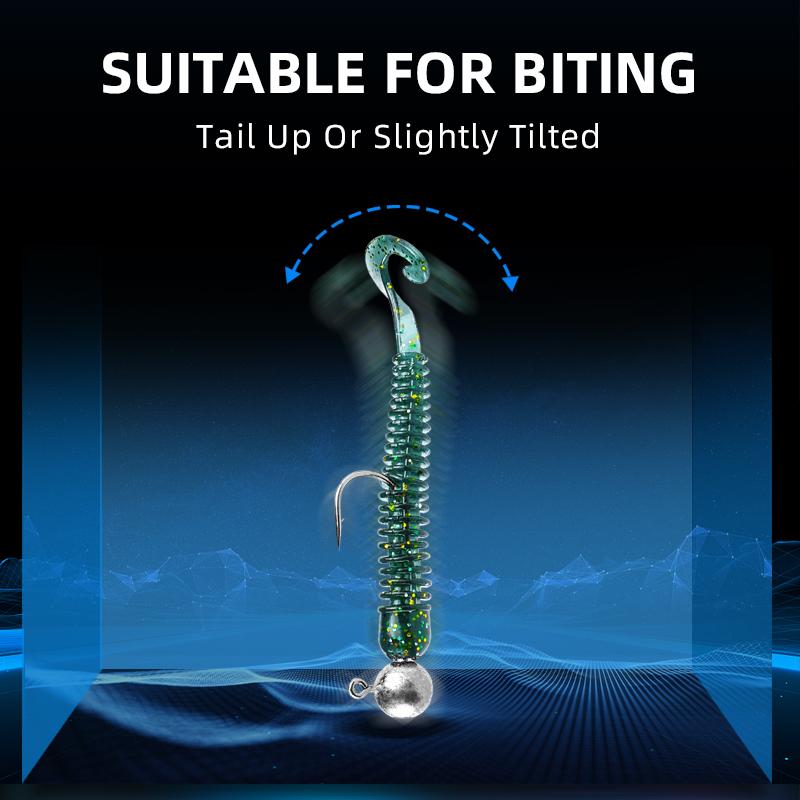 BEARKING Fishing Lure 65mm 1.6g 15pcs / Bag G Tail Soft Baits Fishing Wobbler Bass Bait Artificial Fishing Soft Lure Tacke