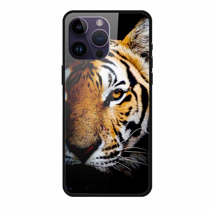 Glass Back Cover For iphone 16 Pro Max Phone Case 16Pro Max Hard Tempered Glass Case For iphone 15 Pro Max Case Soft TPU Bumper