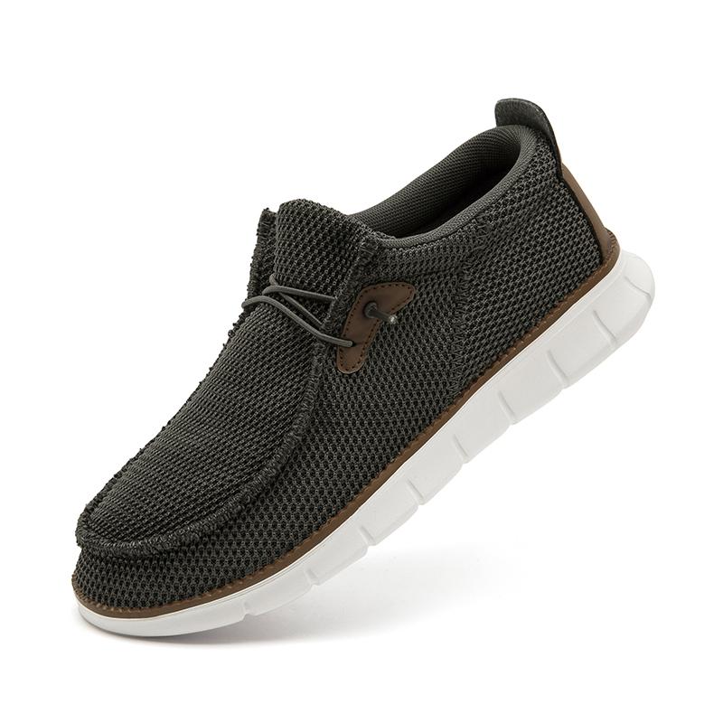 

Men s Comfort Loafers Easy Slip on Design Soft Flexible Sole Lightweight Breathable Material Non-Slip Outsole for Casual Wear 46 темно-сірий