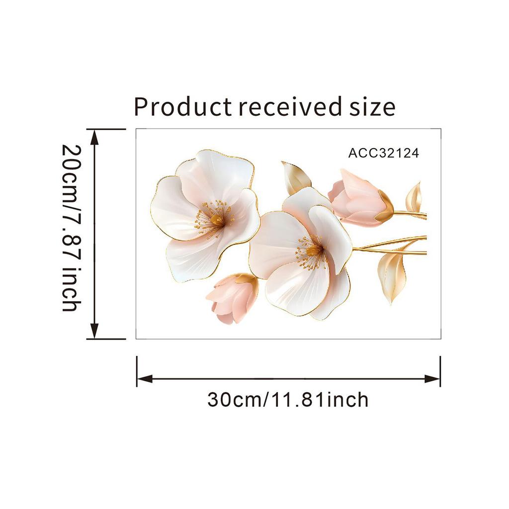 Kreative 3D-Blumen-Toilettenaufkleber, Dimensionale Blumen-Wandaufkleber für das Badezimmer, Wasserdicht, Abnehmbar, Dekor