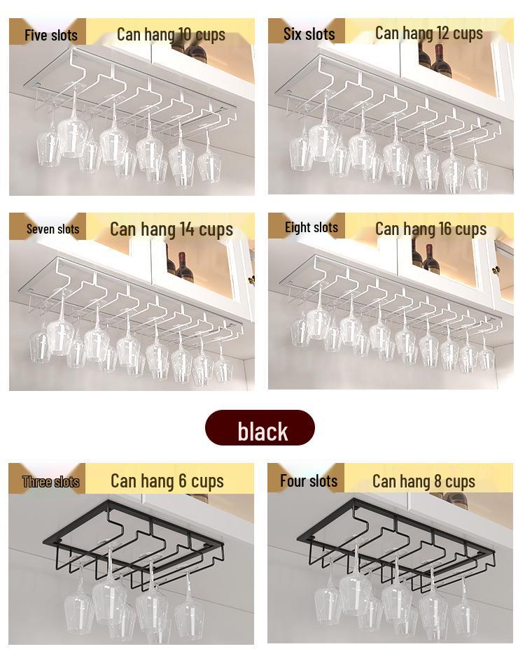 Wine Glass Rack - Upside Down Red Wine Goblet Hanging Storage & Home Decor
