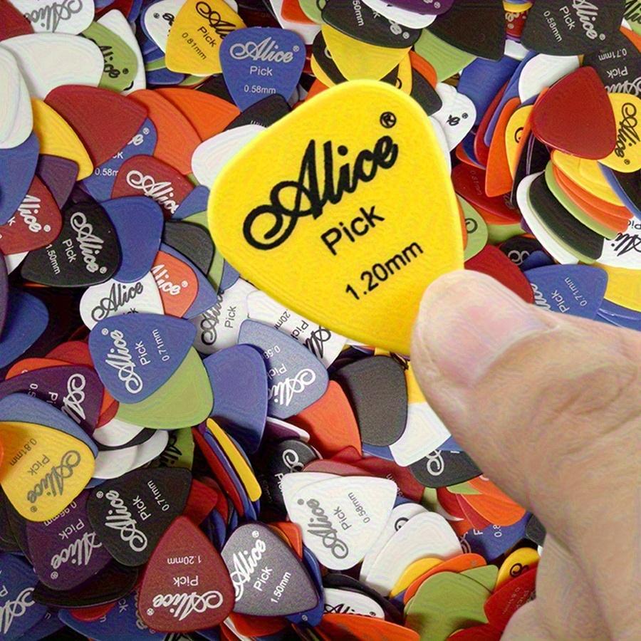 30pcs/box Alice Guitar Picks Plastic Colorful Guitar Paddles with Transparent Storage Box Thickness 0.58-1.50mm 6 Size JXB
