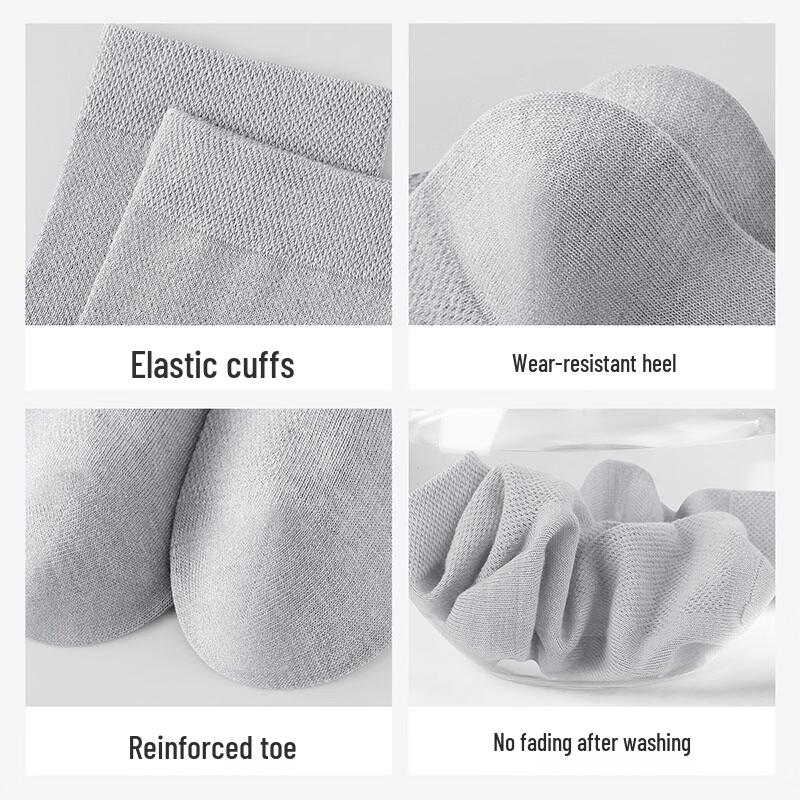 Hengyuanxiang Men's Summer Breathable Business Mid-Calf Socks