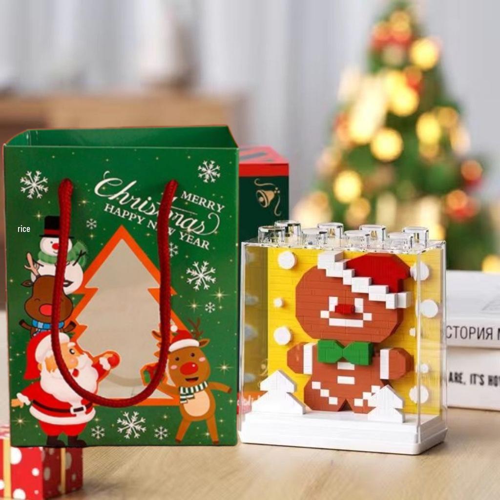 LEGO-Compatible Christmas Building Blocks: Santa Claus, Snowman, and Christmas Tree Figurines for Kids