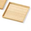 Set of 2 Wooden Plates with Urethane Made In Japan J-kitchens Coating, PID-530445,