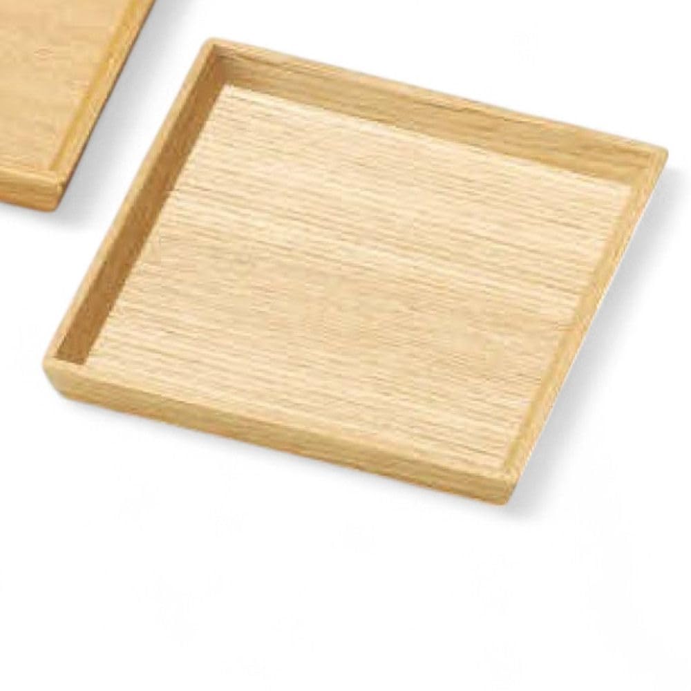 Set of 2 Wooden Plates with Urethane Made In Japan J-kitchens Coating, PID-530445,