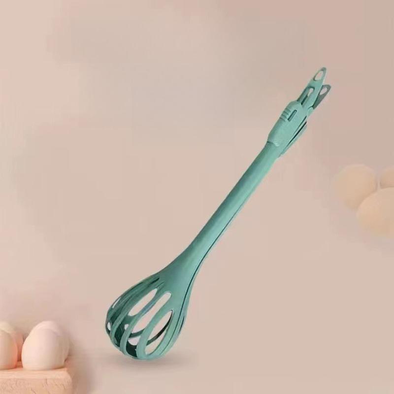 

Multi Functional 3-in-1 Egg Beater, Food Clip, Noodle Clip, Egg Mixer, Manual Baking Tool зелений