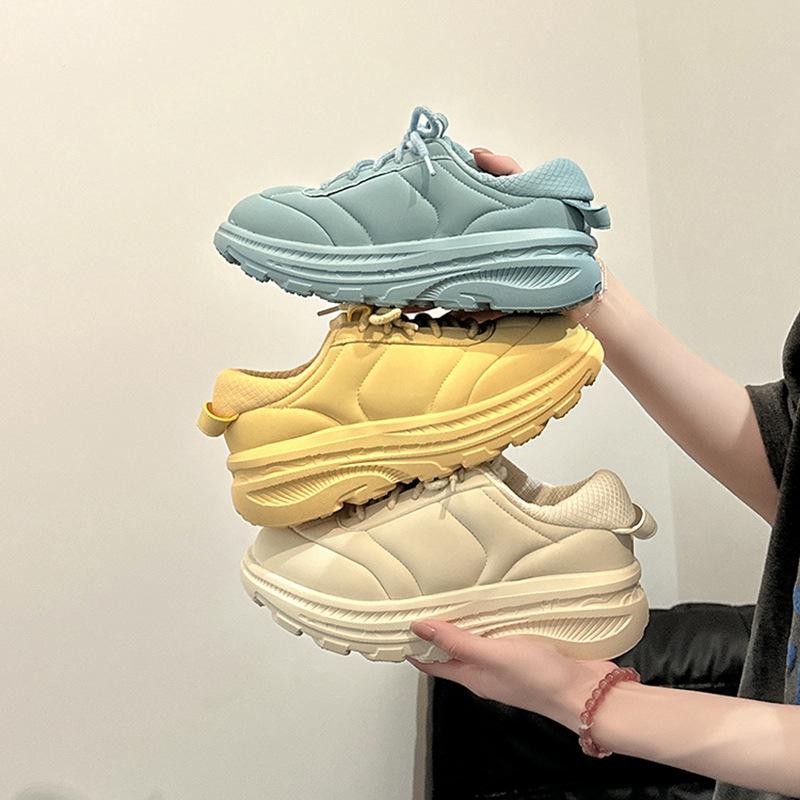 [Fashion Tribe] Simple Thick-soled Heightening Dad Shoes Women's 2025 Summer New Comfortable and Breathable Fat Shoes Run