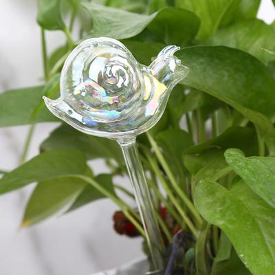 Iridescent Self Watering Bulbs Snail Design Glass Plant Watering Globes Planter Insert Automatic Watering Device for Indoor Potted Plants Vacation