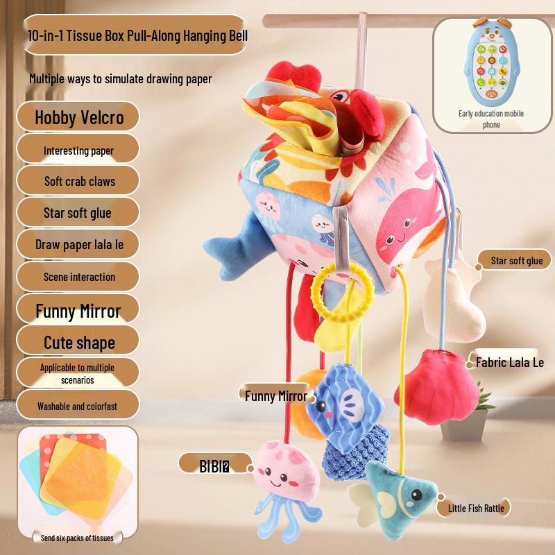 Newborn Stroller & Crib Mobile Soothing Toy - Infant Car & Seat Hanging Ornament Chime