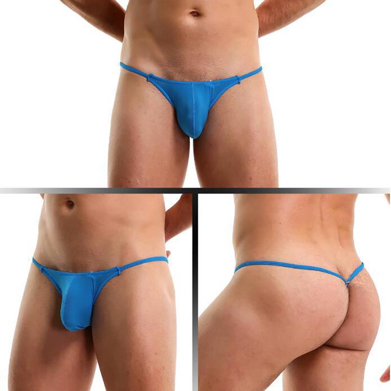 Men Sexy Briefs Ice Silk Breathable Underwear Underpants Bulge Pouch Shorts Panties