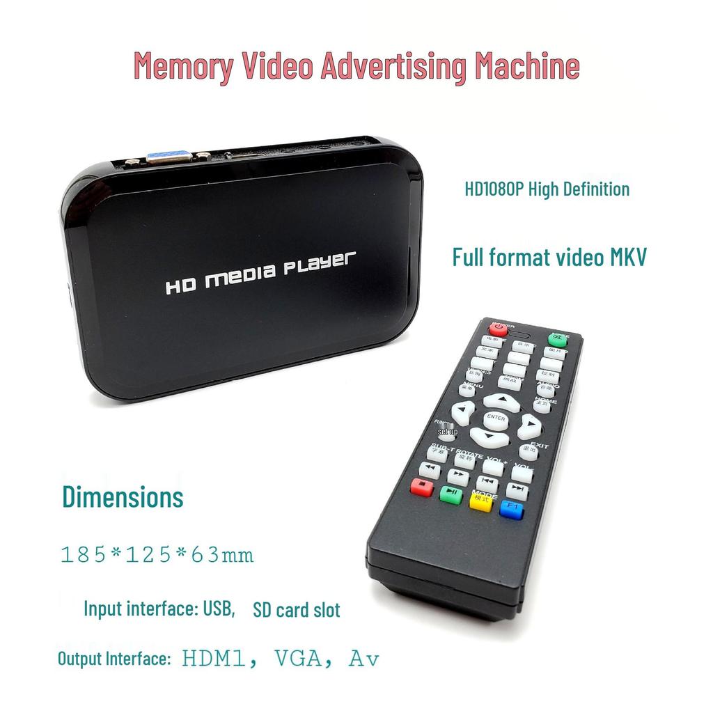 1080P HD Multimedia Player with HDMI & VGA Dual Output for Landscape & Portrait Display