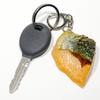 Acessórios de Coco Comida Réplica de Comida Chaveiro Salmão Grelhado 027TK