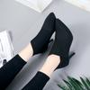 Fashion Spring and Autumn New Solid Tone Pointed Sleeve Wearing Thin Heel Versatile Single Boot Women Comfortable Women's Shoes2024