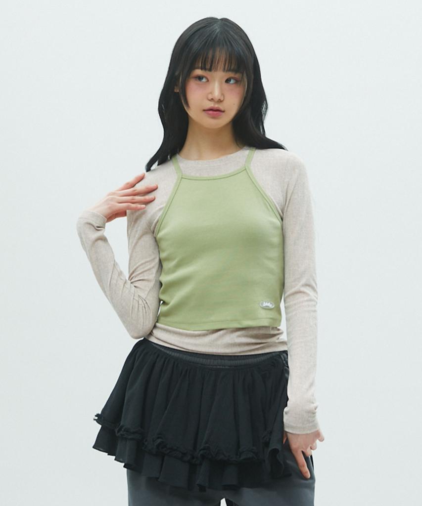LALAFOX Double Layered T-Shirt Green Br2Cl003
