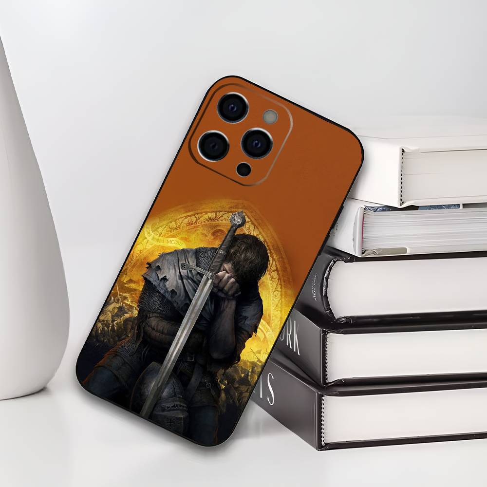 K-Kingdom C-Come D-Deliverance Handyhülle Für iPhone 17,16,15,14,13,12,11 Plus,Pro Max,XS,Weiche Silikon Schwarze Hülle